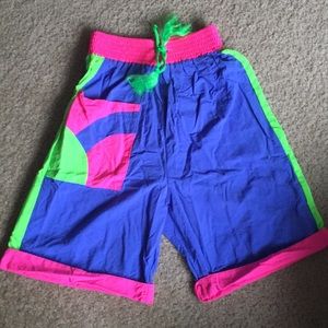 Vintage retro 80s 90s neon athletic shorts
